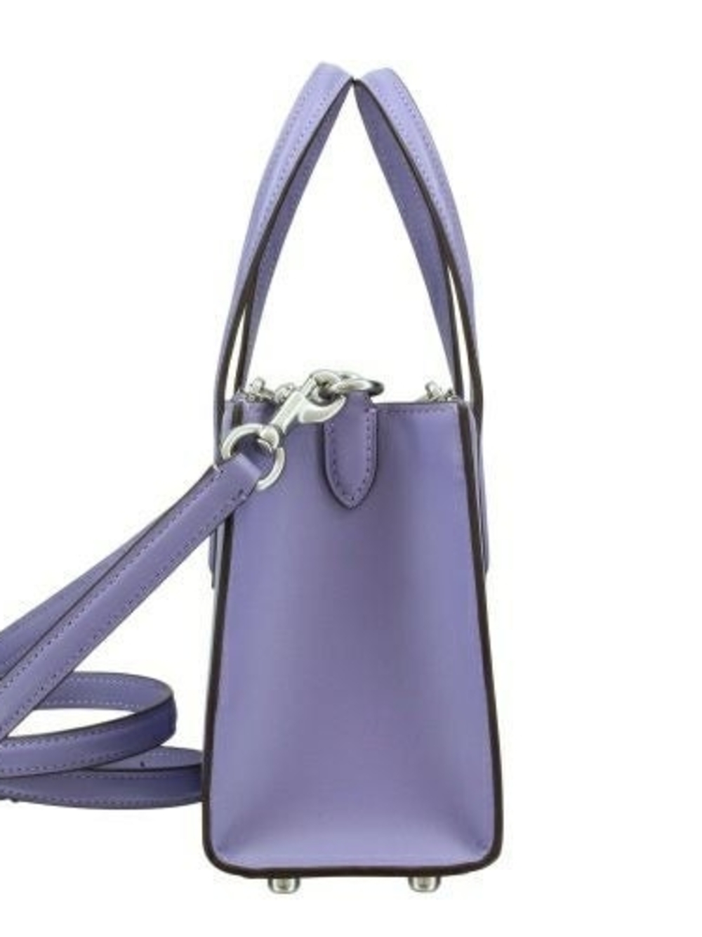 Coach Lavender Leather Satchel with Embossed 'C' - Picture 2 of 8